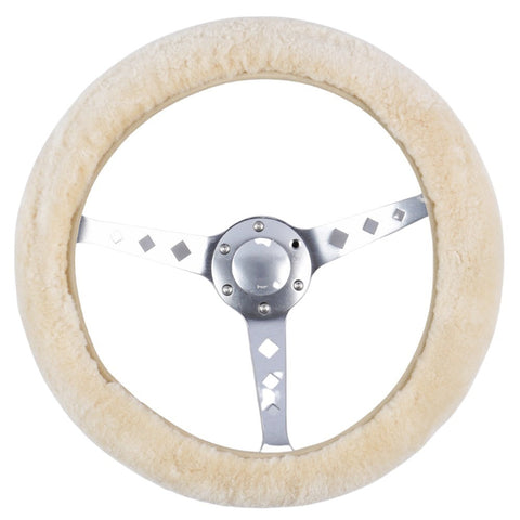 Sheepskin Steering Wheel Cover Luxury - Ivory