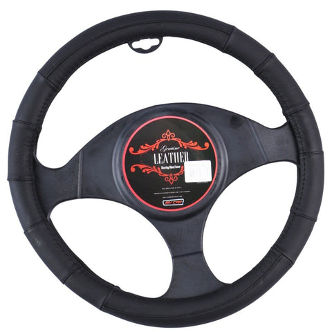 Memphis Steering Wheel Cover - Black [Leather]