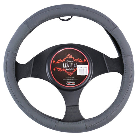 Miami Steering Wheel Cover - Grey [Leather]