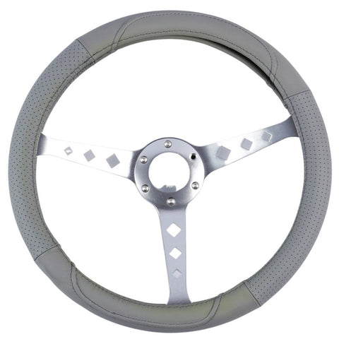 Oklahoma Steering Wheel Cover - Grey [Leather]