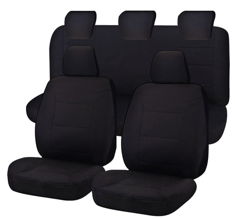 Challenger Plus Full Canvas Seat Covers - For Toyota Landcruiser 300 Series VX (07/2021-On) 3 Rows