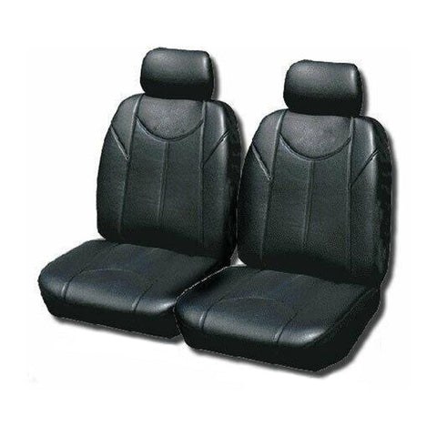 Leather Look Car Seat Covers For Mitsubishi Triton Dual Cab 2006-2020 | Grey