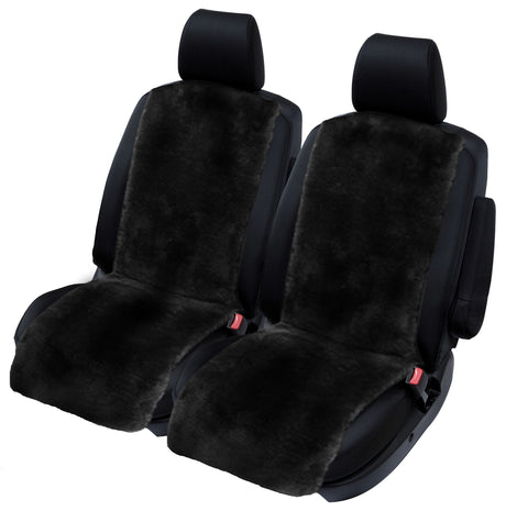 Sheepskin Seat Covers - Universal Size (20mm) - Black