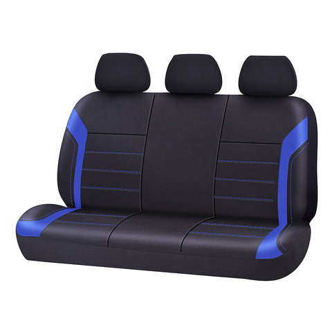 Universal Ultra Light Neoprene Rear Seat Covers Size 06/08H | Black/Blue
