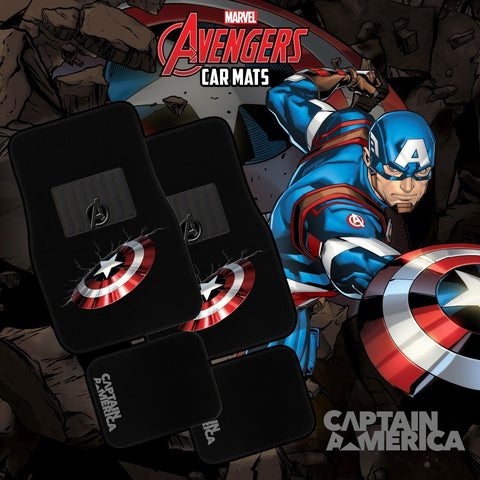 Marvel Avengers 4-Piece Captain America Car Mat